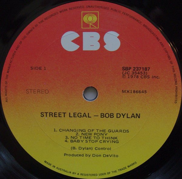 Bob Dylan : Street-Legal (LP, Album)