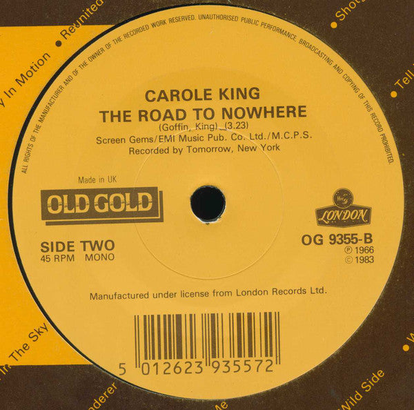 Carole King : It Might As Well Rain Until September (7")