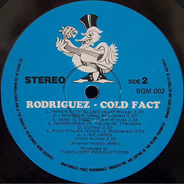 Sixto Rodriguez : Cold Fact (LP, Album, RE)