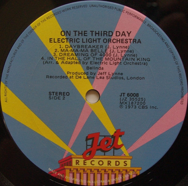 Electric Light Orchestra : On The Third Day (LP, Album, RE)