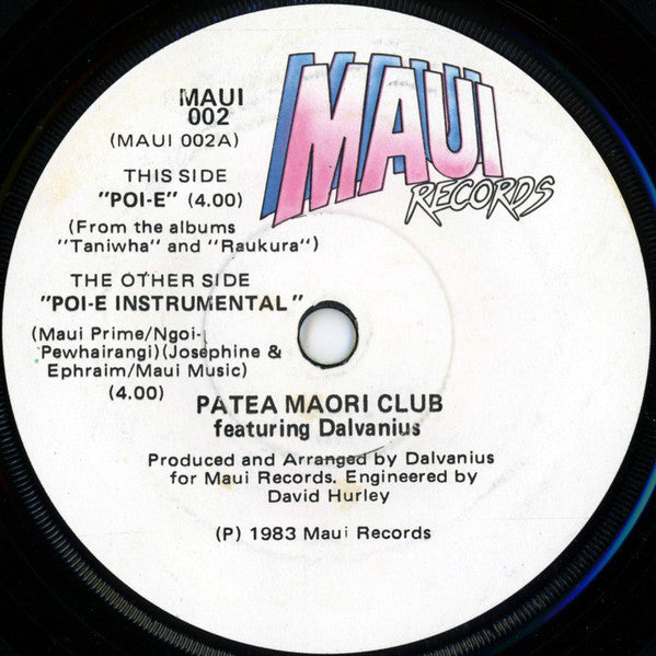 Patea Maori Club Featuring Dalvanius : Poi-E (7", Single)