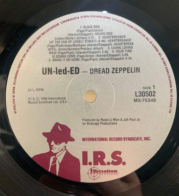 Dread Zeppelin : Un-Led-Ed (LP, Album, Bla)