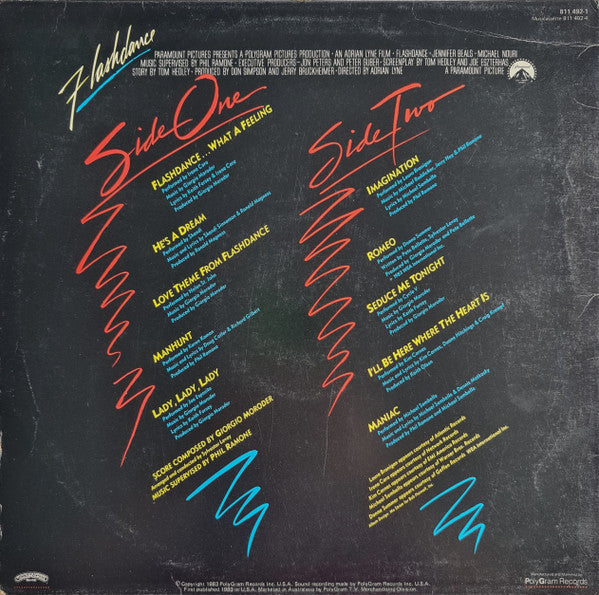 Various : Flashdance (Original Soundtrack From The Motion Picture) (LP, Album)