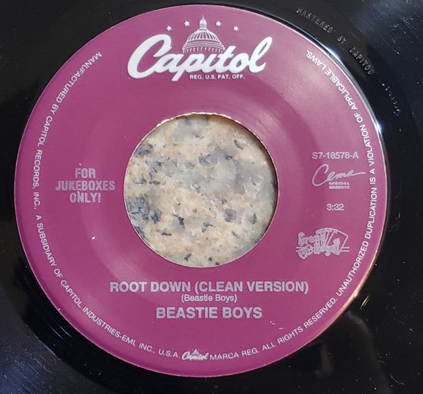 Beastie Boys : Root Down (Clean Version) / Ricky's Theme (Clean Version) (7", Jukebox)