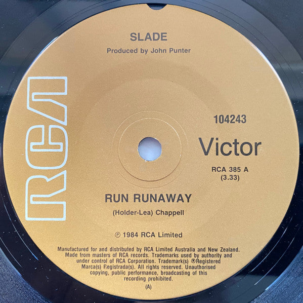 Slade : Run Runaway (7", Single)