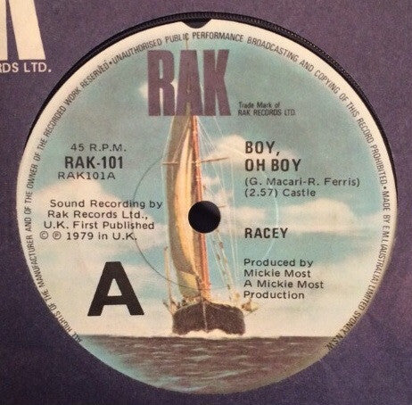 Racey : Boy, Oh Boy (7", Single)