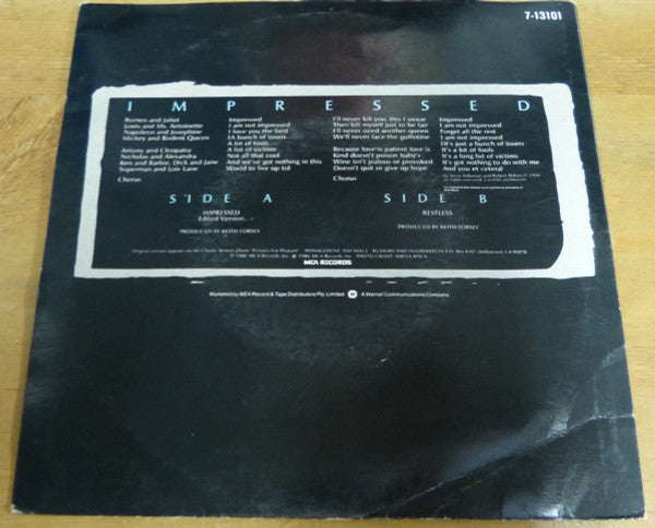 Charlie Sexton : Impressed (7")