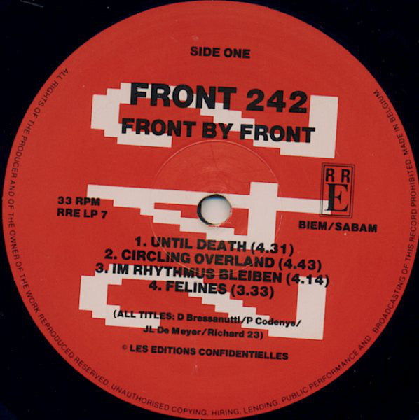 Front 242 : Front By Front (LP, Album)