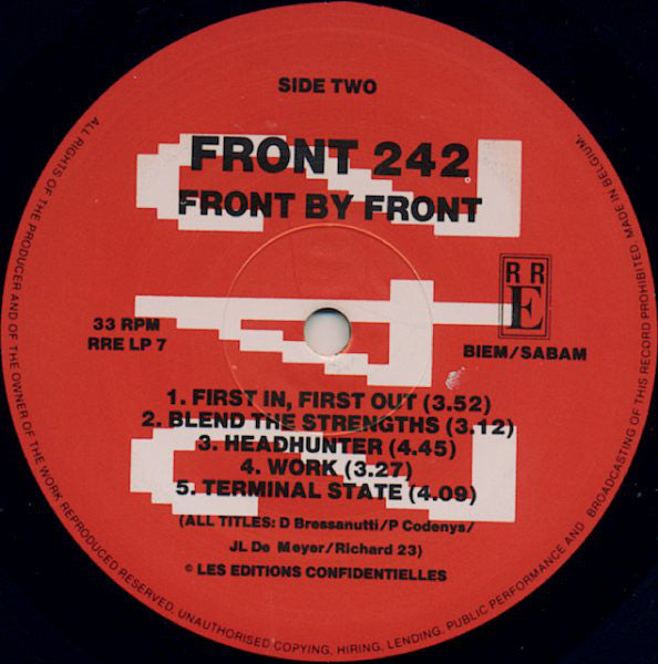 Front 242 : Front By Front (LP, Album)