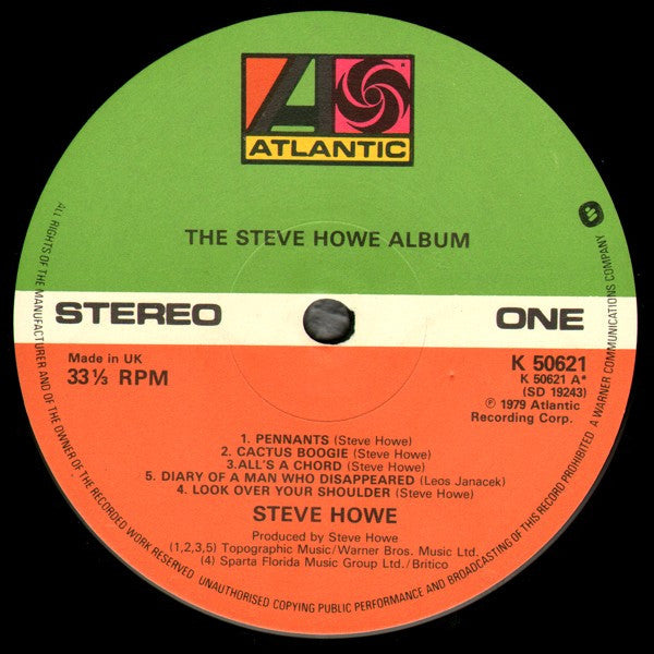 Steve Howe : The Steve Howe Album (LP, Album, Gat)