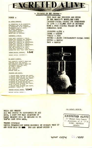 Stand Against / Excreted Alive : Stand Against / «Product Of The System» (7", EP, Ltd, Num)