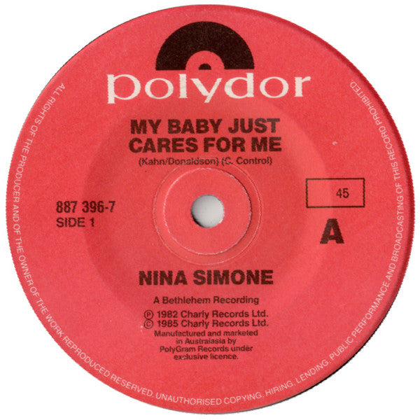 Nina Simone : My Baby Just Cares For Me (7&quot;)