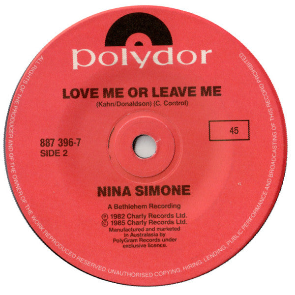 Nina Simone : My Baby Just Cares For Me (7")