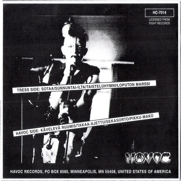 Tampere SS : Sotaa E.P. (7", EP, RE)