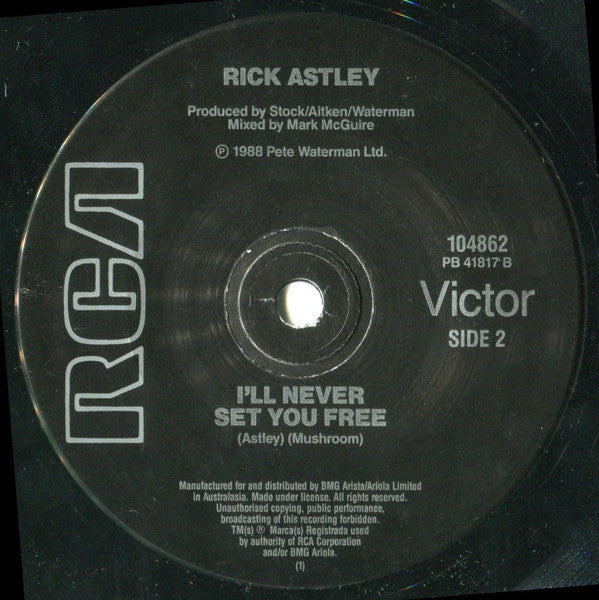 Rick Astley : Together Forever (7", Single)