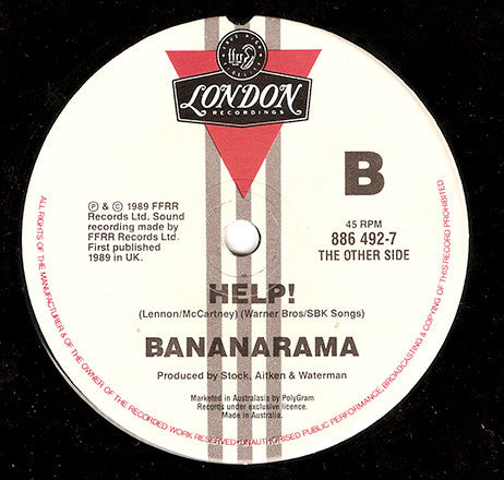 Bananarama & Lananeeneenoonoo : Help! (7", Single)