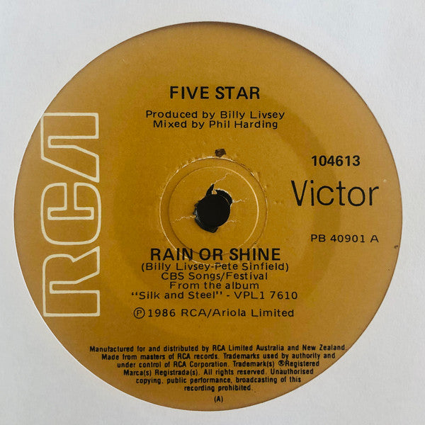 Five Star : Rain Or Shine (7&quot;)