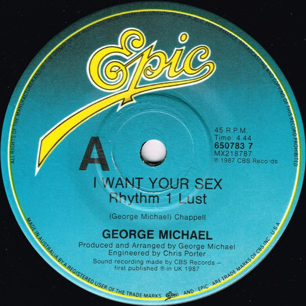 George Michael : I Want Your Sex (7", Single)