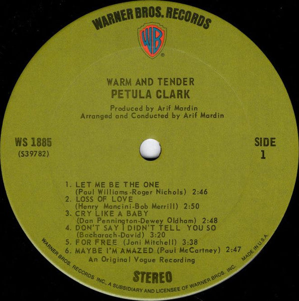 Petula Clark : Warm And Tender (LP, Album)