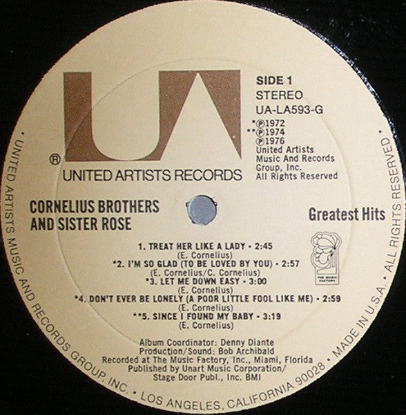 Cornelius Brothers & Sister Rose : Greatest Hits (LP, Comp, Res)