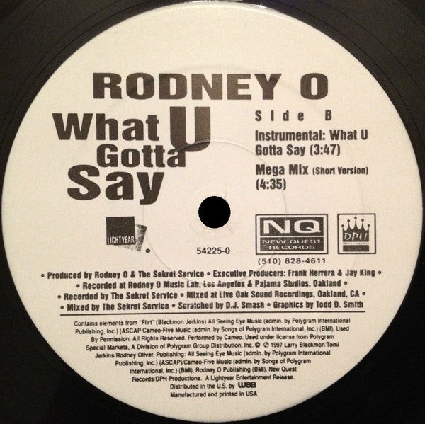 Rodney O : What U Gotta Say (12")