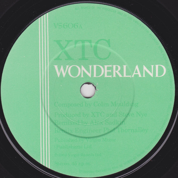 XTC : Wonderland (7", Single, CBS)