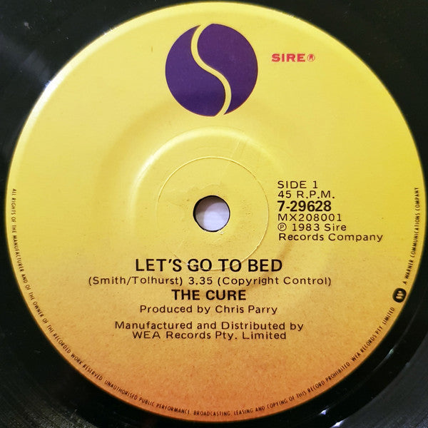 The Cure : Let's Go To Bed (7", Single)