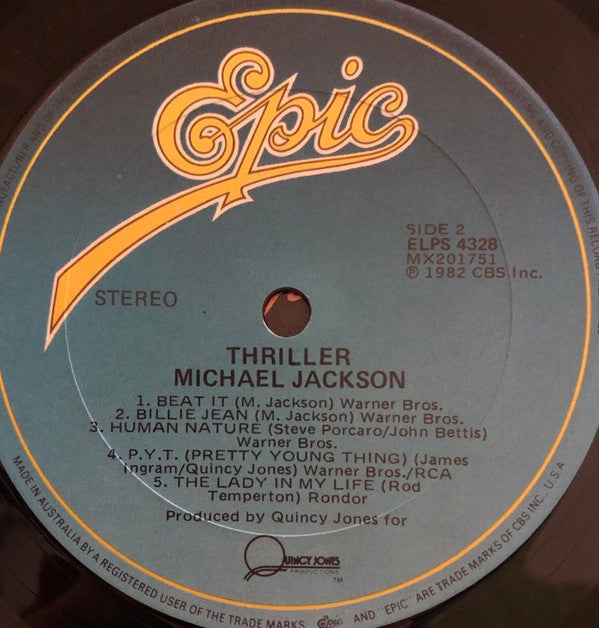 Michael Jackson : Thriller (LP, Album, Gat)