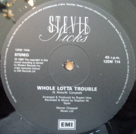 Stevie Nicks : Whole Lotta Trouble (12", Single, Dou)