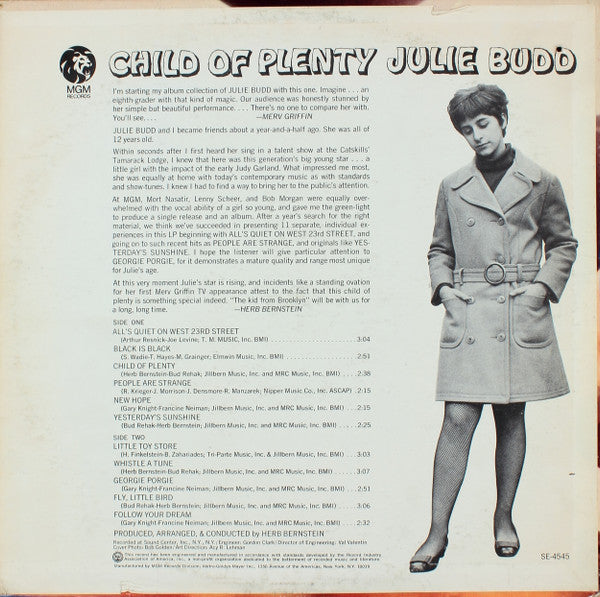 Julie Budd : Child Of Plenty (LP, Album)