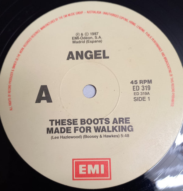 Angel (54) : These Boots Are Made For Walking (12", Maxi)