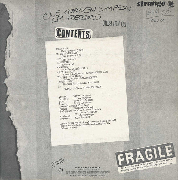 Corben Simpson : Corben Simpson (LP, Album)