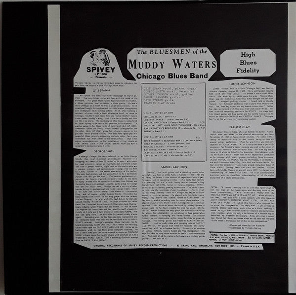 The Bluesmen Of The Muddy Waters Chicago Blues Band : Tain't Nobody's Business What I Do (LP, Album, Mono)