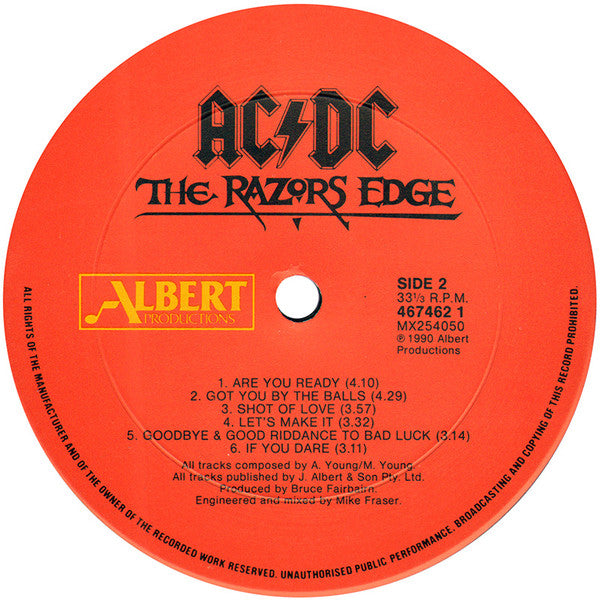 AC/DC : The Razors Edge (LP, Album)