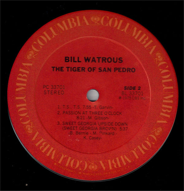 Bill Watrous And The Manhattan Wildlife Refuge : The Tiger Of San Pedro (LP, Album)