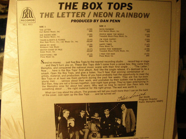 The Box Tops* : The Letter / Neon Rainbow (LP, Album, Mono)