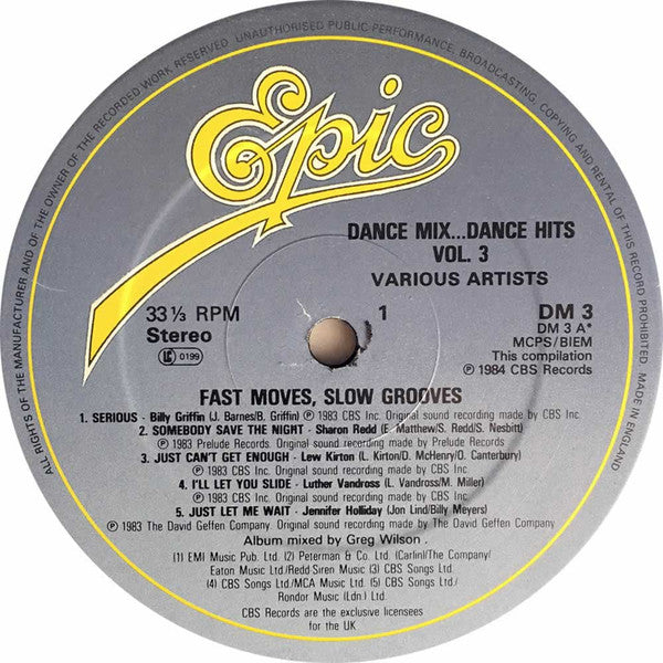 Various : Dance Mix - Dance Hits Volume 3 (LP, Comp, Mixed)