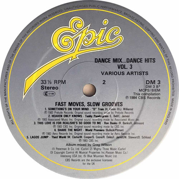 Various : Dance Mix - Dance Hits Volume 3 (LP, Comp, Mixed)