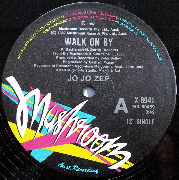 Jo Jo Zep : Walk On By (12", Ltd)