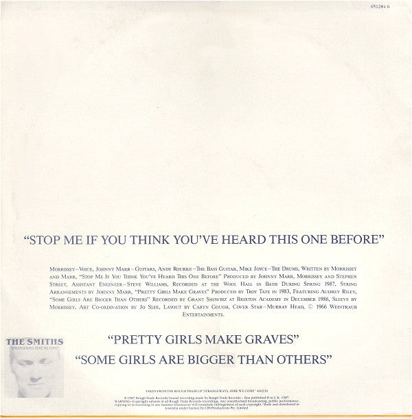 The Smiths : Stop Me If You Think You've Heard This One Before (12", Single)
