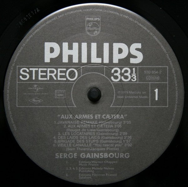 Serge Gainsbourg : Aux Armes Et Cætera (LP, Album, RP, 180)