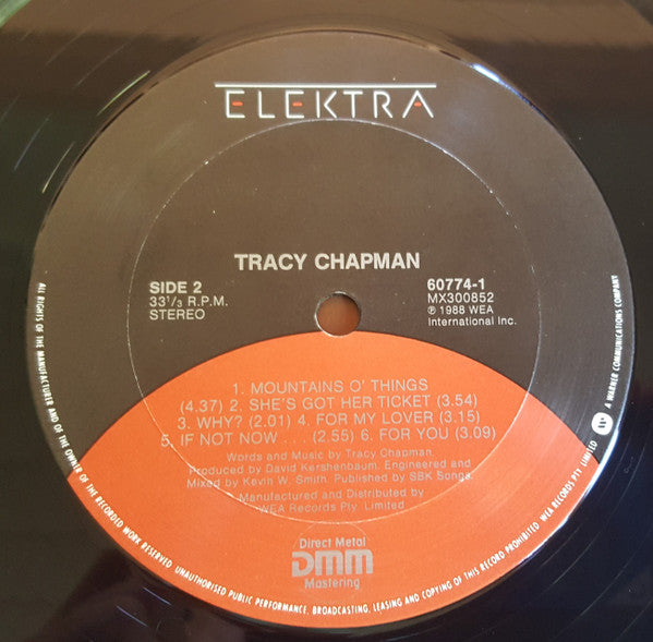 Tracy Chapman : Tracy Chapman (LP, Album)