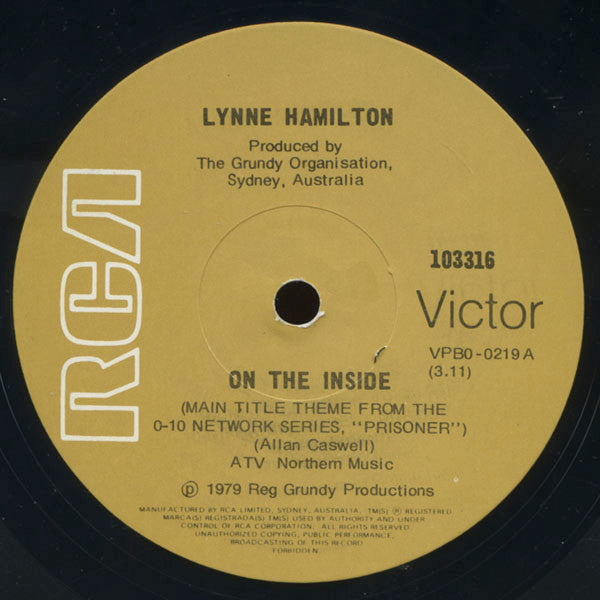Lynne Hamilton : On The Inside (7", Single)