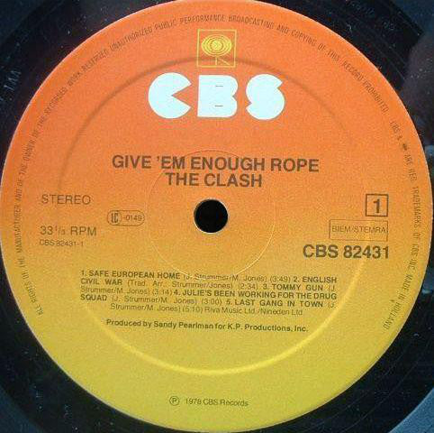 The Clash : Give 'Em Enough Rope (LP, Album, M/Print)