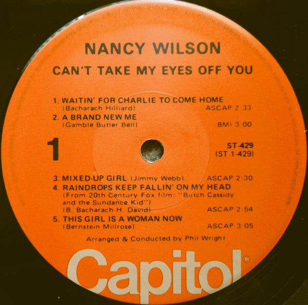 Nancy Wilson : Can't Take My Eyes Off You (LP, Album, RP)