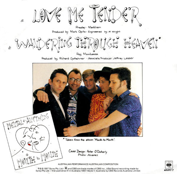 Mental As Anything : Love Me Tender (7", Single, Pic)