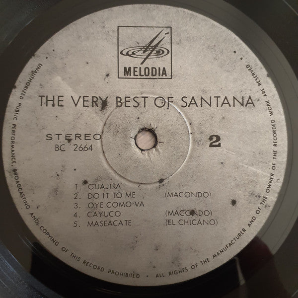 Santana : The Very Best Of Santana (LP, Comp, Unofficial)