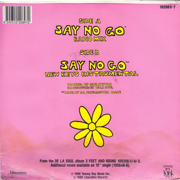 De La Soul : Say No Go (7", Single)