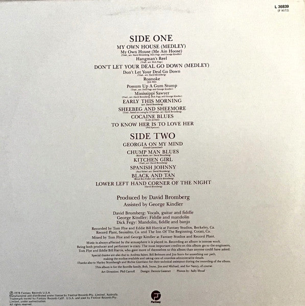 David Bromberg : My Own House (LP, Album)