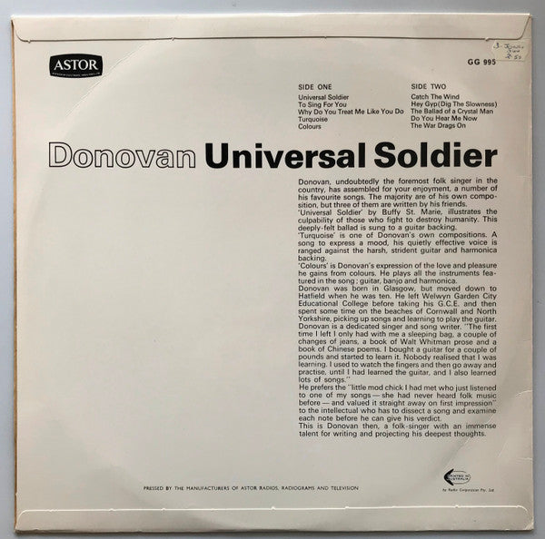 Donovan : Universal Soldier (LP, Comp)